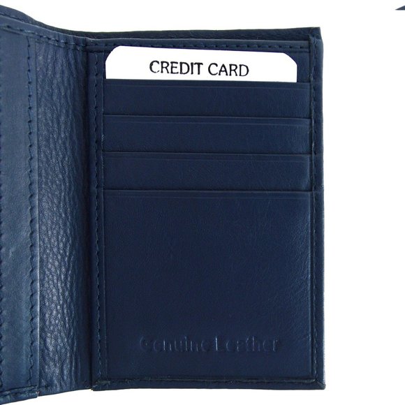 RFID Genuine Leather Tri-Fold Wallet - RFID-GLTRI - Picture 4 of 6